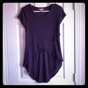 Express high-low ribbed tee